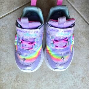Unicorn Chasers Light Up By Skechers Toddler Girl Size 5